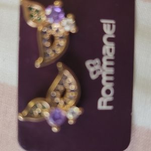 Gold ultra violet butterfly earrings